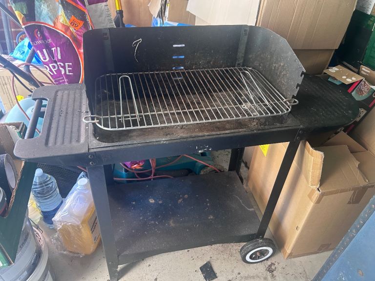 Rectangular BBQ Barbecue Steel Charcoal Grill Outdoor Patio Garden Wheels & BBQ cover