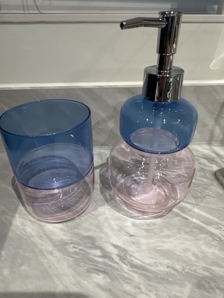 Next soap dispenser and toothbrush holder 