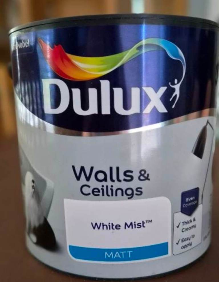 Wanted tins of dulux white mist matt