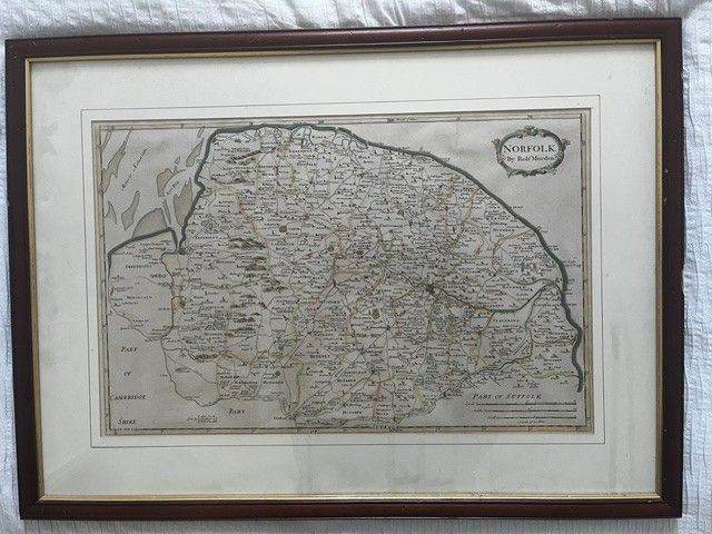 Norfolk map by Robert Morden 