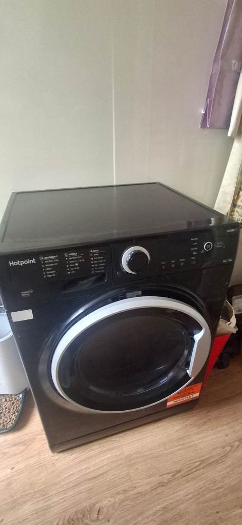 Hotpoint Washer Dryer with Steam - Black, Good Condition