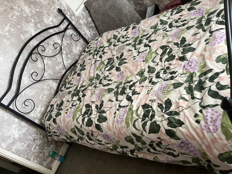 Double bed Black cast iron 