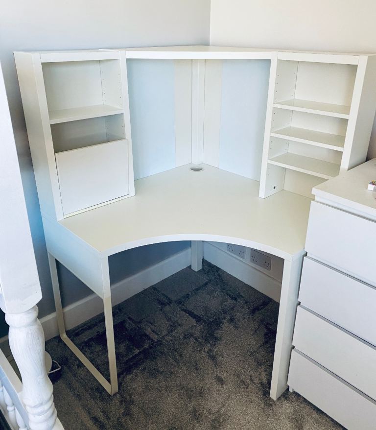 White Corner Desk
