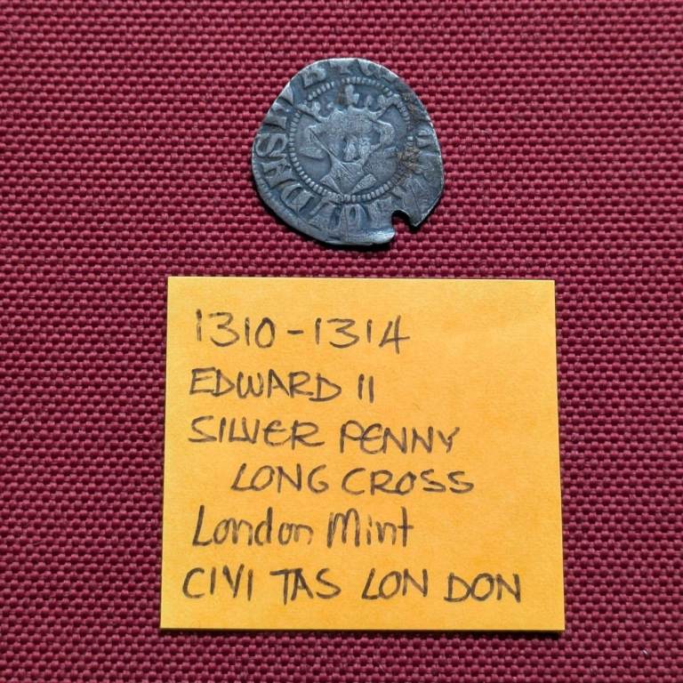 ♥NEW♥ Hammered silver 1310-1314 Edward II long cross English penny coin