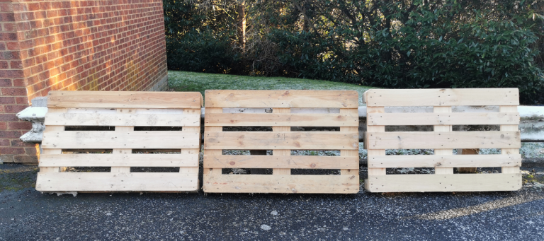 3 new wooden pallets - FREE