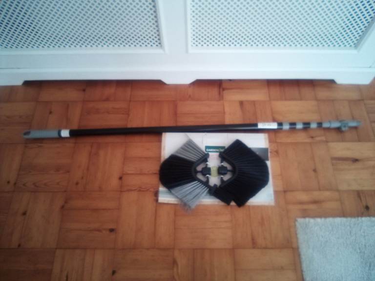 Brand new pair of 4m telescopic cleaning brushes.