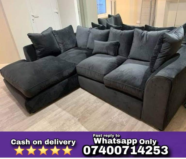 Elegant Dylan Sofas ! L Shape Corner Sofas with stool 