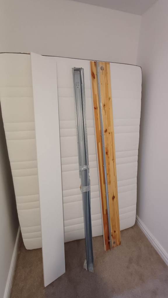 Ikea double bed with mattress 