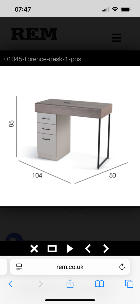 REM Florence Manicure Table 