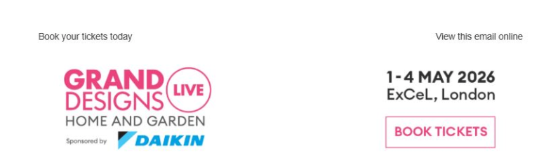 Grand Designs Live London Tickets – £10 Pair tickets 