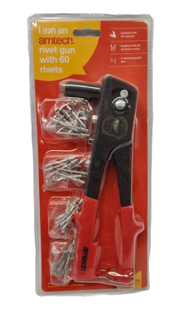 Amtech Rivet tool with 60 Rivets – Brand New in package