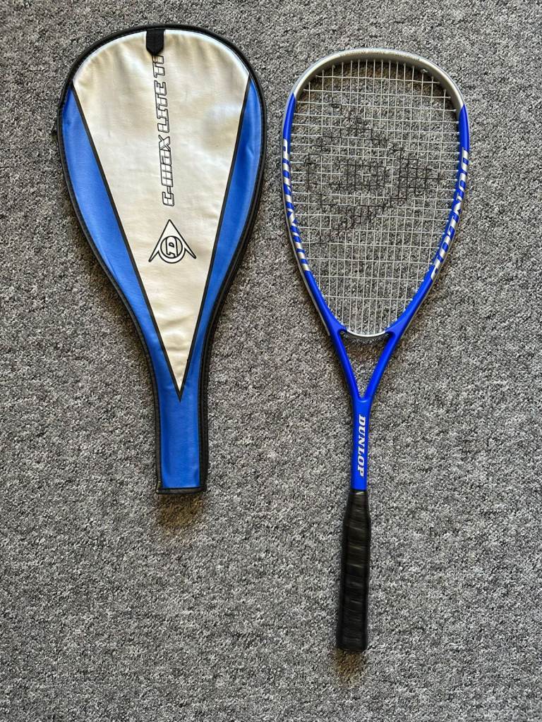 Dunlop C-Max Lite Ti Squash Racket + Cover – Excellent Condition!