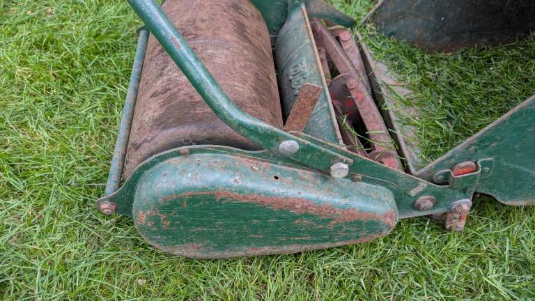 Antique Webb Push Lawnmower 