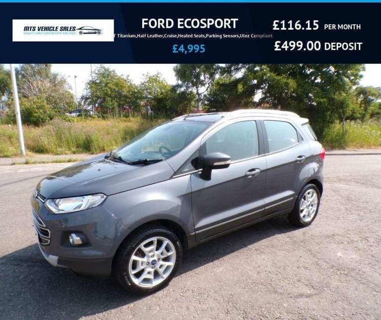 FORD ECOSPORT 1.0T,2017 Titanium,Half Leather,Cruise,Heated Seats,Parking Sensors,Ulez Compliant