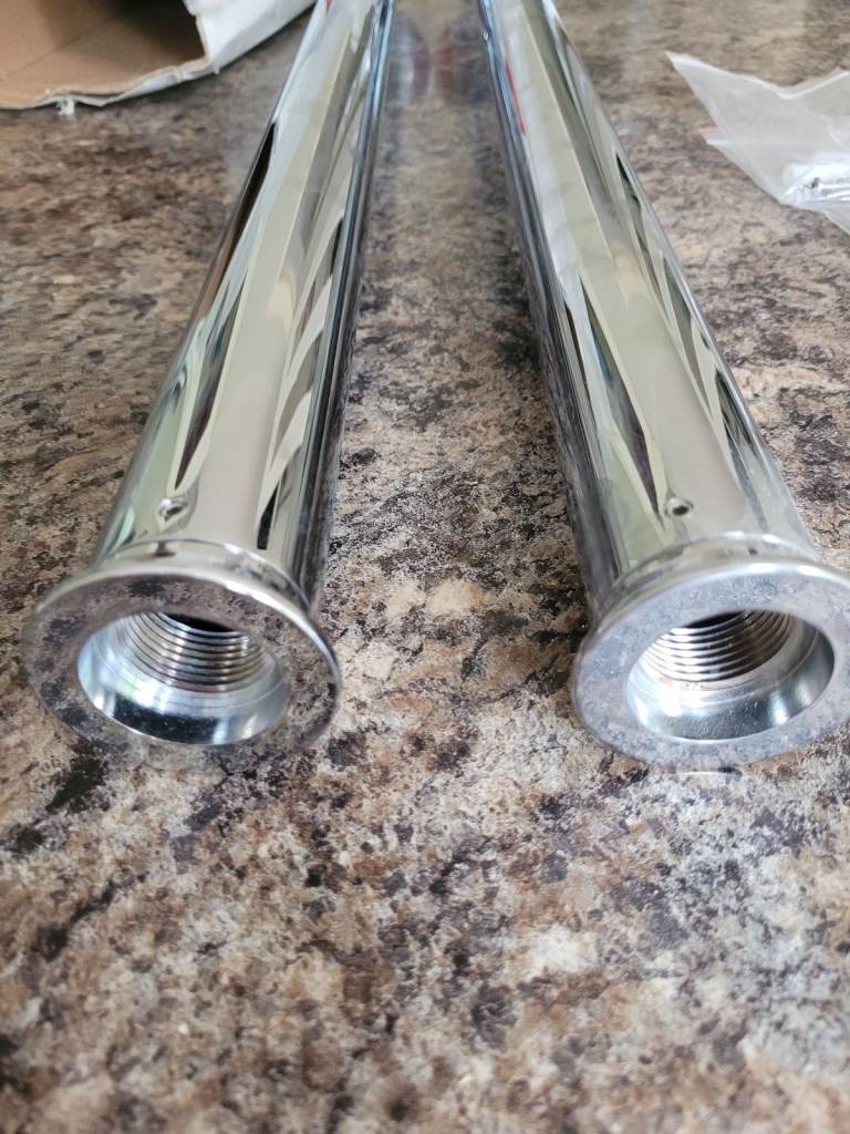 Chrome stand pipes for freestanding bath