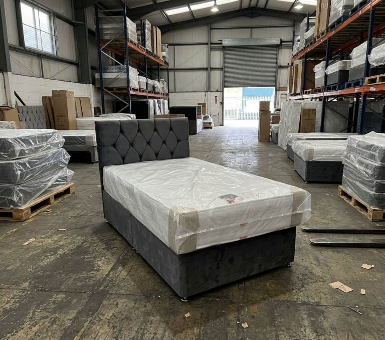 TODAY DELIVERY ~ 3FT Single Divan Bed Base + Quality mattress And Optional Storage Drawer BRAND NEW