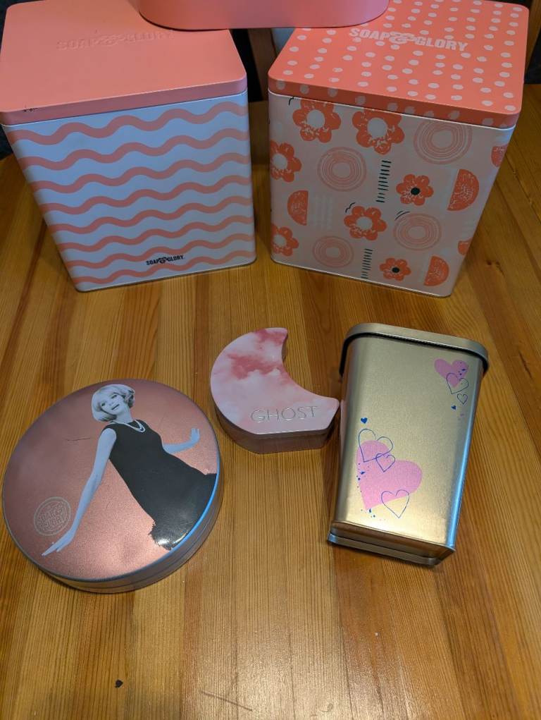Soap and glory storage tins