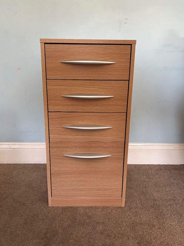 Home Office Unit with 3 Drawers and 1 Filing Drawer H31.5in/80cm W15.5in/39.5cm D15.5in  C617