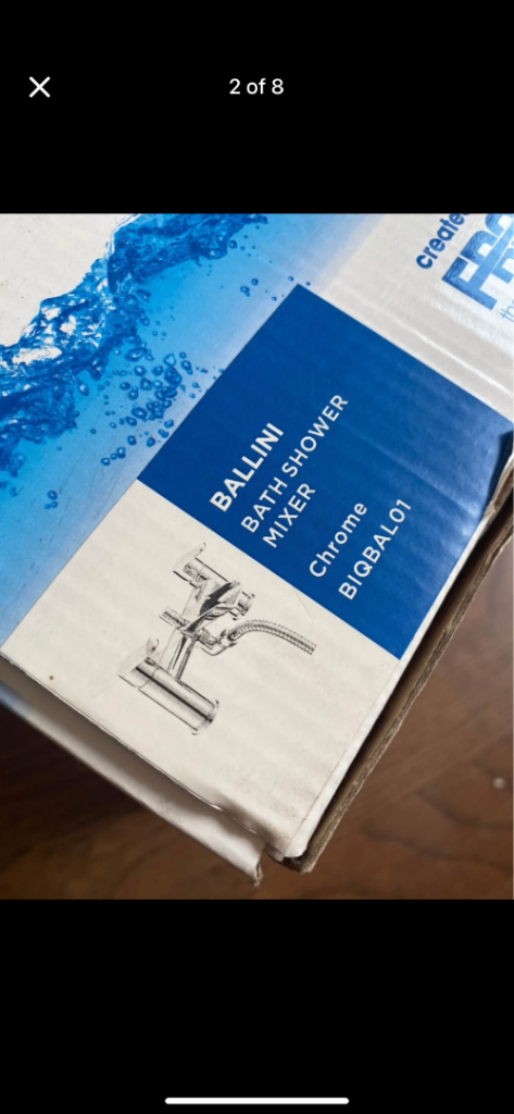 Ballini Bath Shower Mixer - Chrome, Brand New