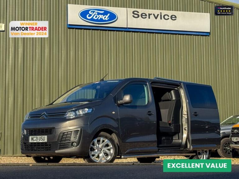2021 Citroen Dispatch Crew Cab MWB L2H1 Driver 1400 Air Con Nav Rear Cam EURO 6 NO VAT PANEL VAN ...