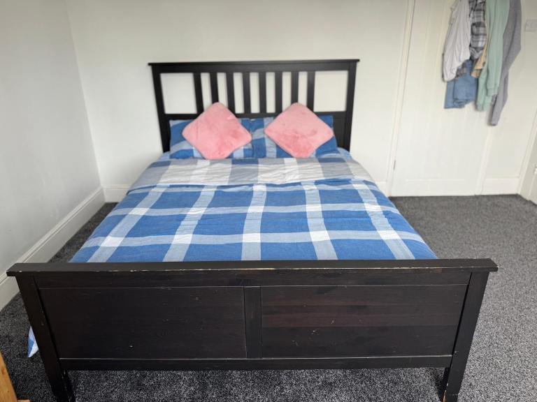 Ikea double bed with mattress 