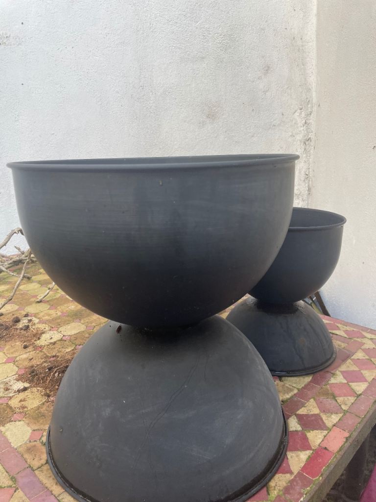 Two outdoor plant pots 