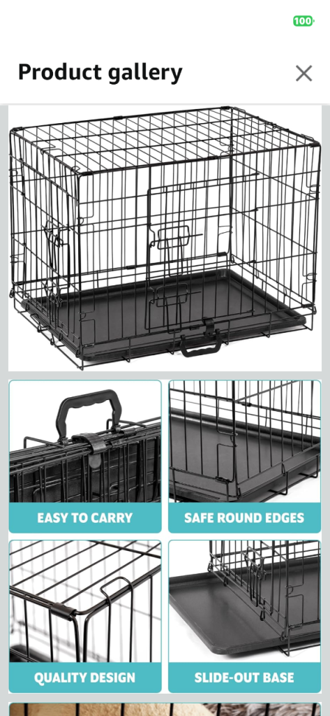 Dog crate for medium dog 