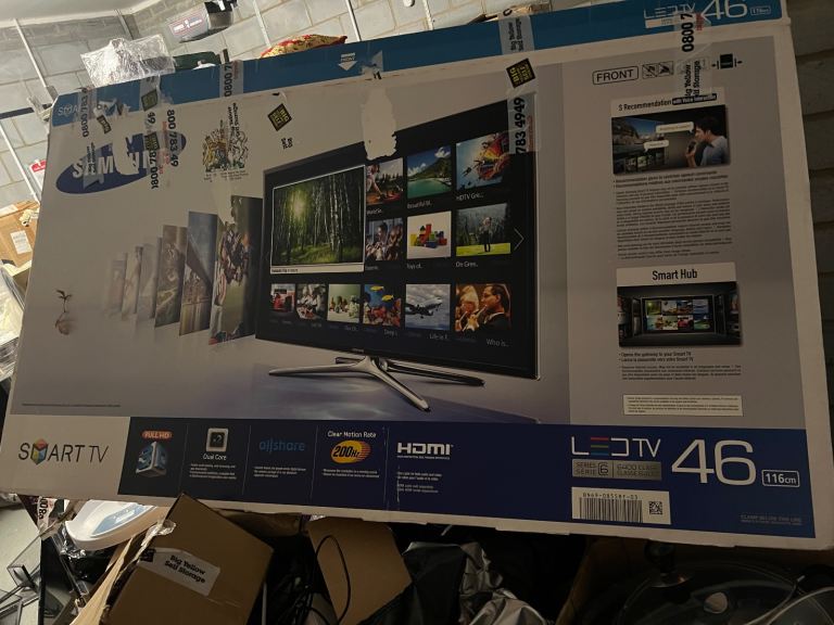 Cracked screen Samsung 46 inch Series 6 LED TV