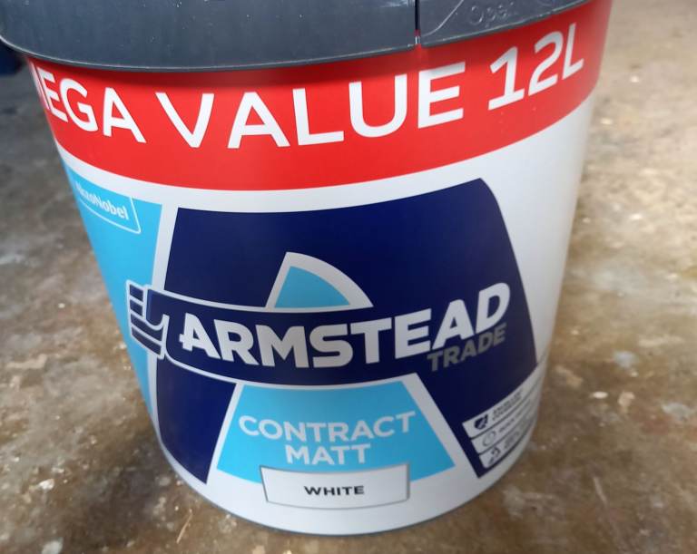 Armstead Trade Contract Matt White Paint 12L – As Good As New