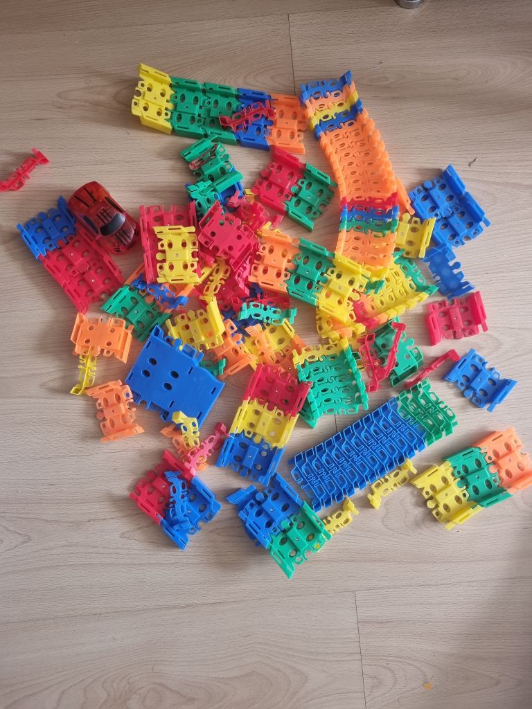 Free Colourful Toy Car Track Building Set – With Small Car