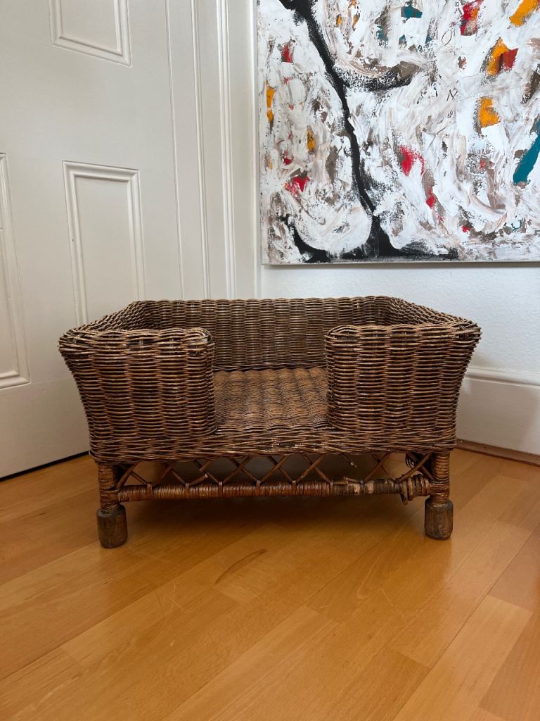 Wicker Pet Bed Small-Medium Dog or Cat