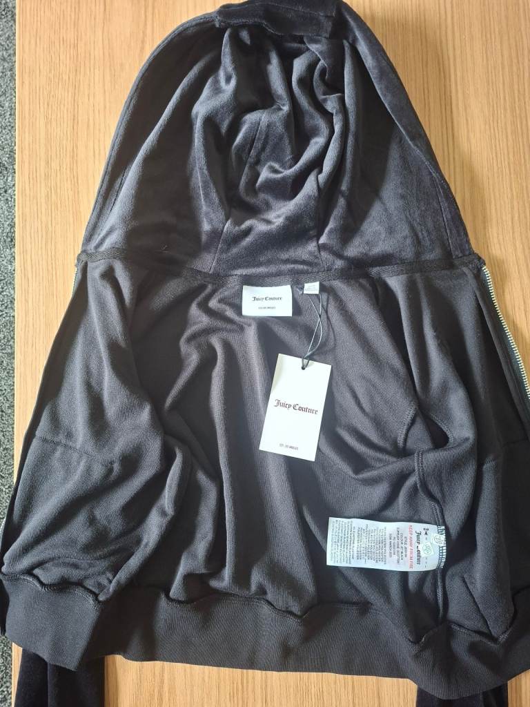 Juicy Couture girls soft velour zip through hoodie 