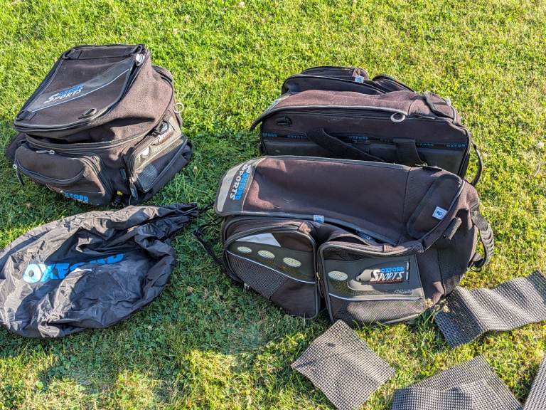 Oxford sports motorcycle panniers and tailpack