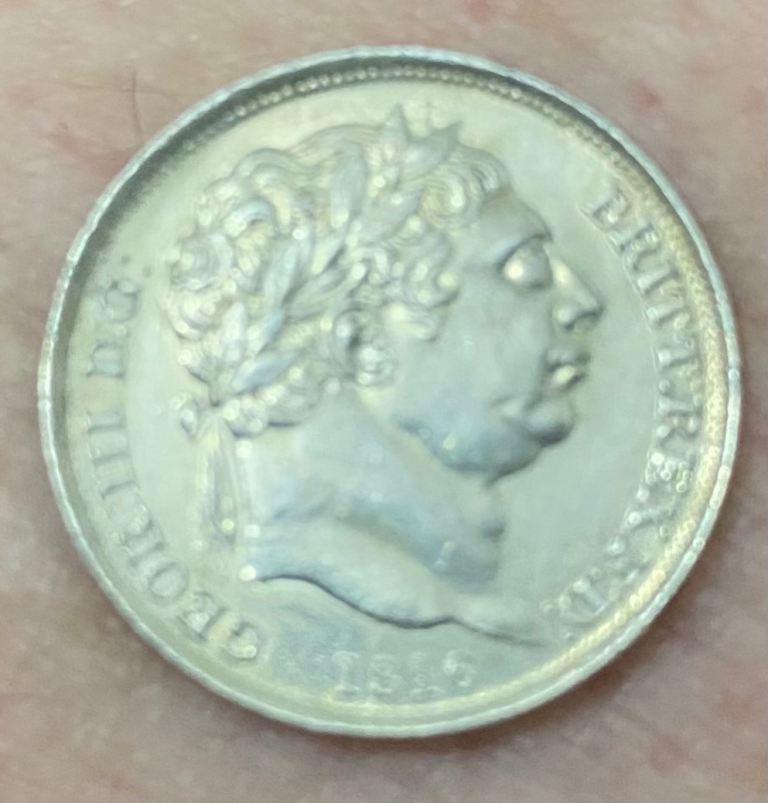 George III 1816 sixpence EF/UNC