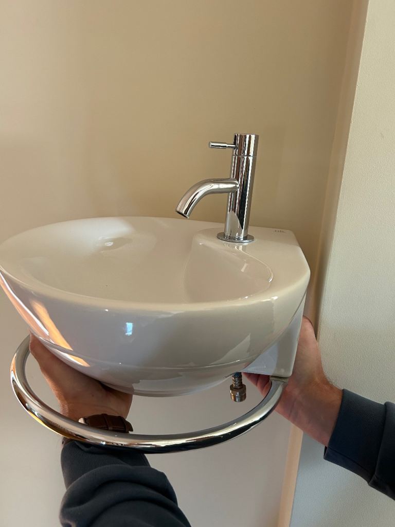 image for Porcelanosa corner cloakroom sink