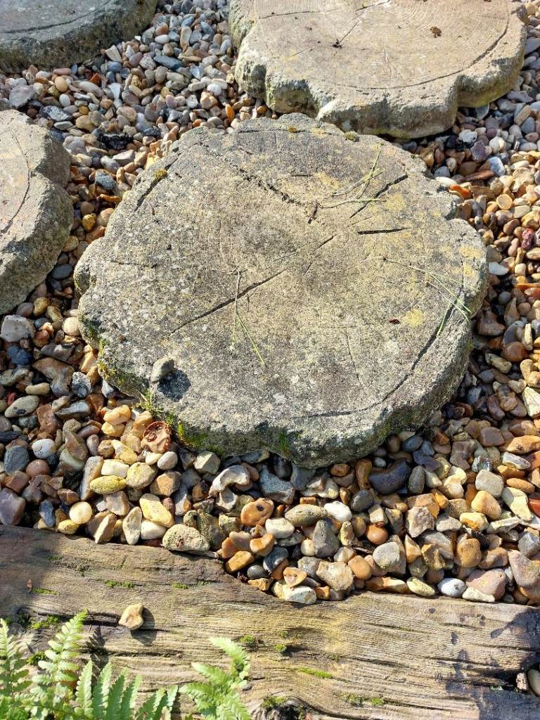 Round concrete stepping stone 