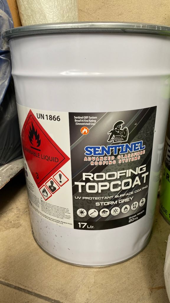 Roofing top coat 17l Storm Grey (fibre glass)