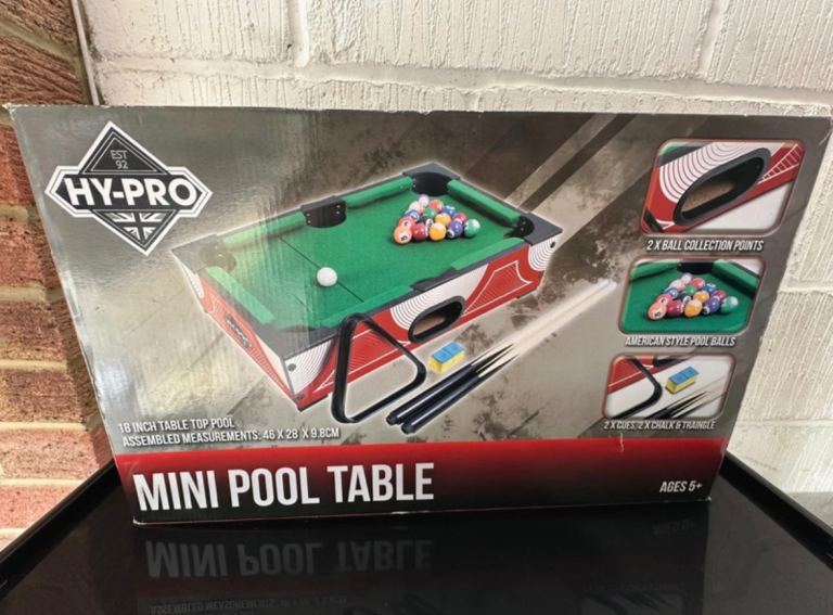 Hy-Pro Boxed 18 inch Mini Pool Table Ages 5+