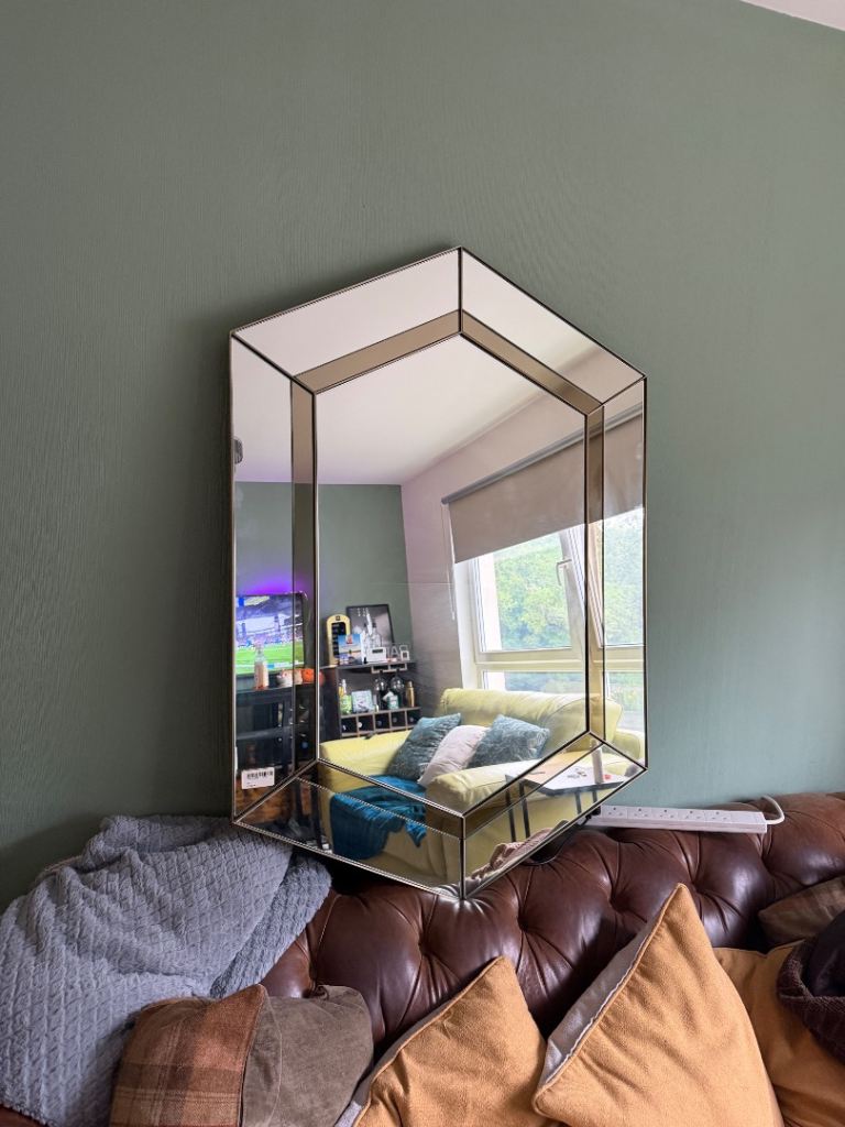 RV Astley Vera Designer Multi-Paned Wall Mirror – 83 x 120cm