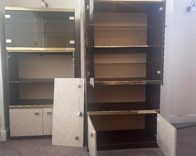 Pair of vintage display cabinets