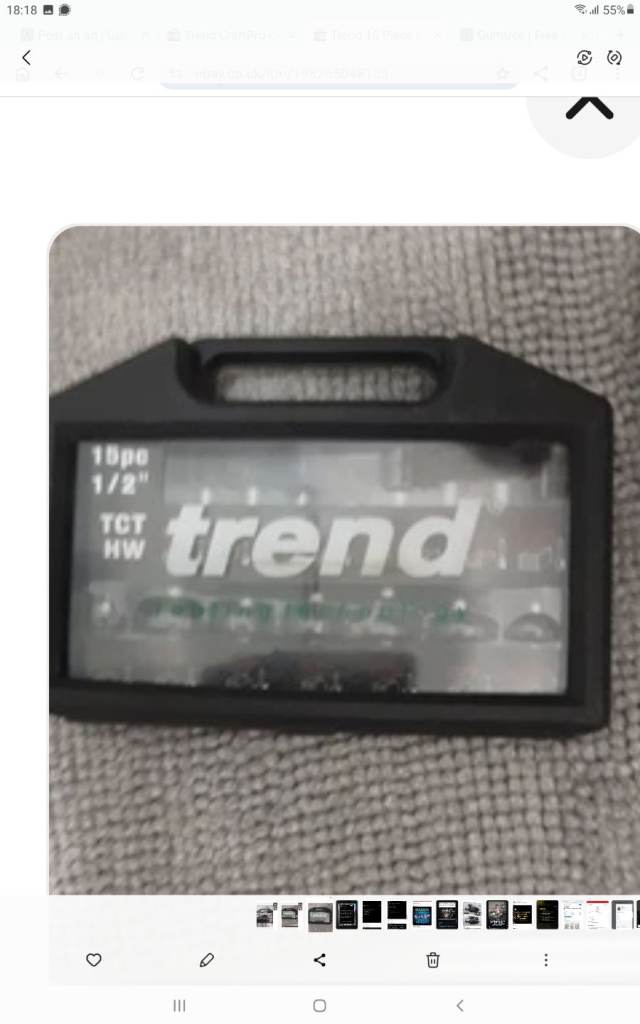 Trend 15 piece router bit set new.