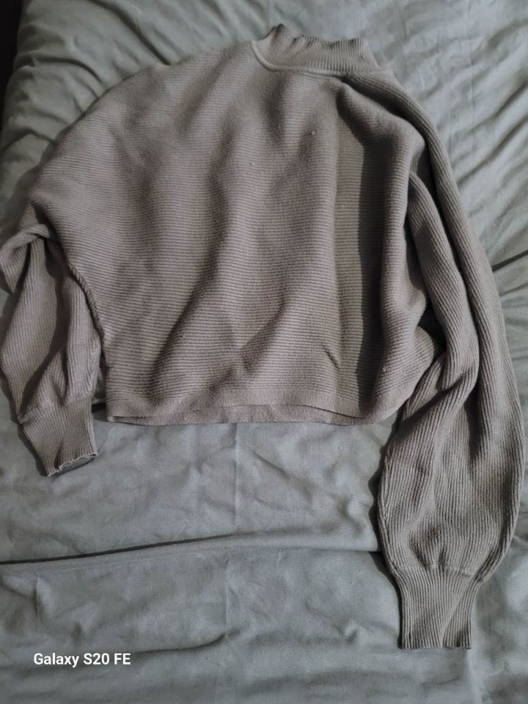 New Look Medium (M) Ribbed Crop Jumper Sweater Mock Neck | Open to Offers!