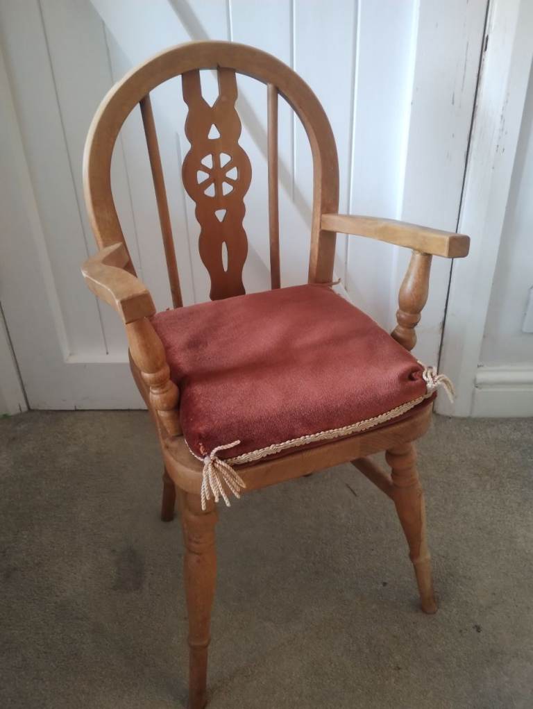 Vintage Windsor Miniature Wooden Children's Chair 