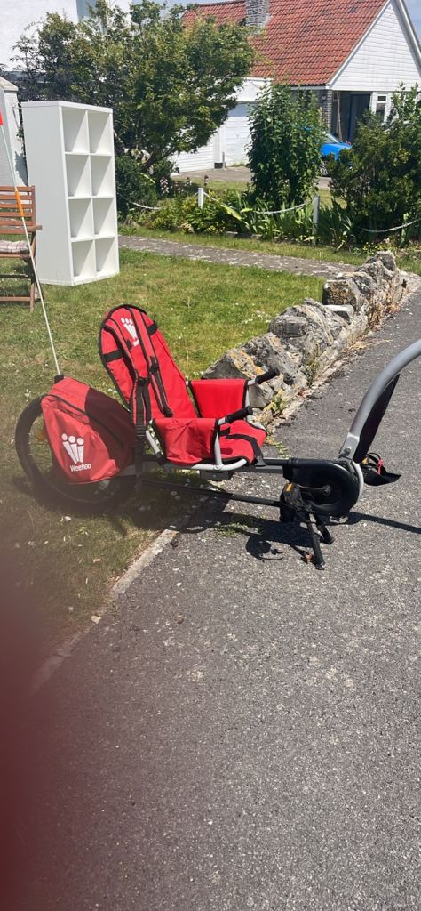Weehoo Bike Trailer – Red, Good Condition