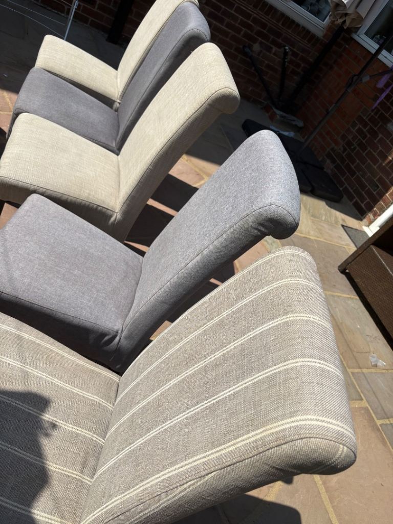 Reduce Set of 5 Dining Chairs – Grey Fabric