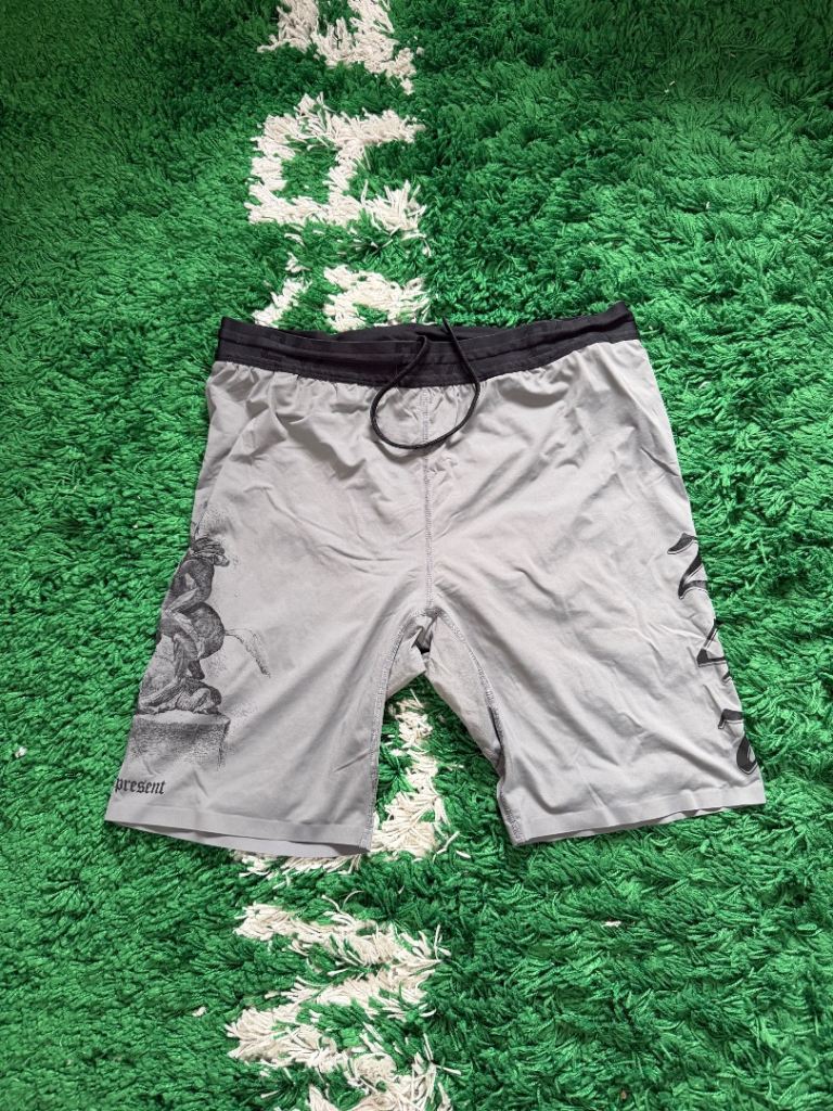 Grey & black Represent 247 running jogging walking cycling shorts size XL