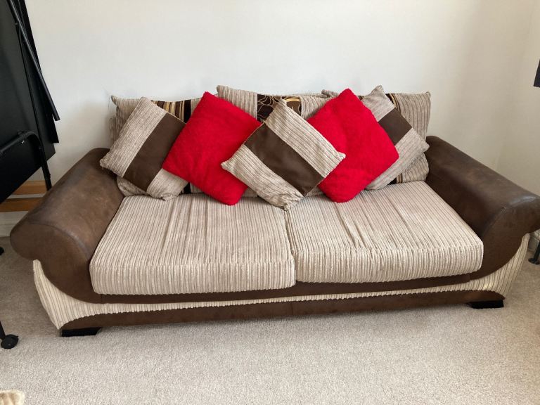 Sofa with matching round spinning chair