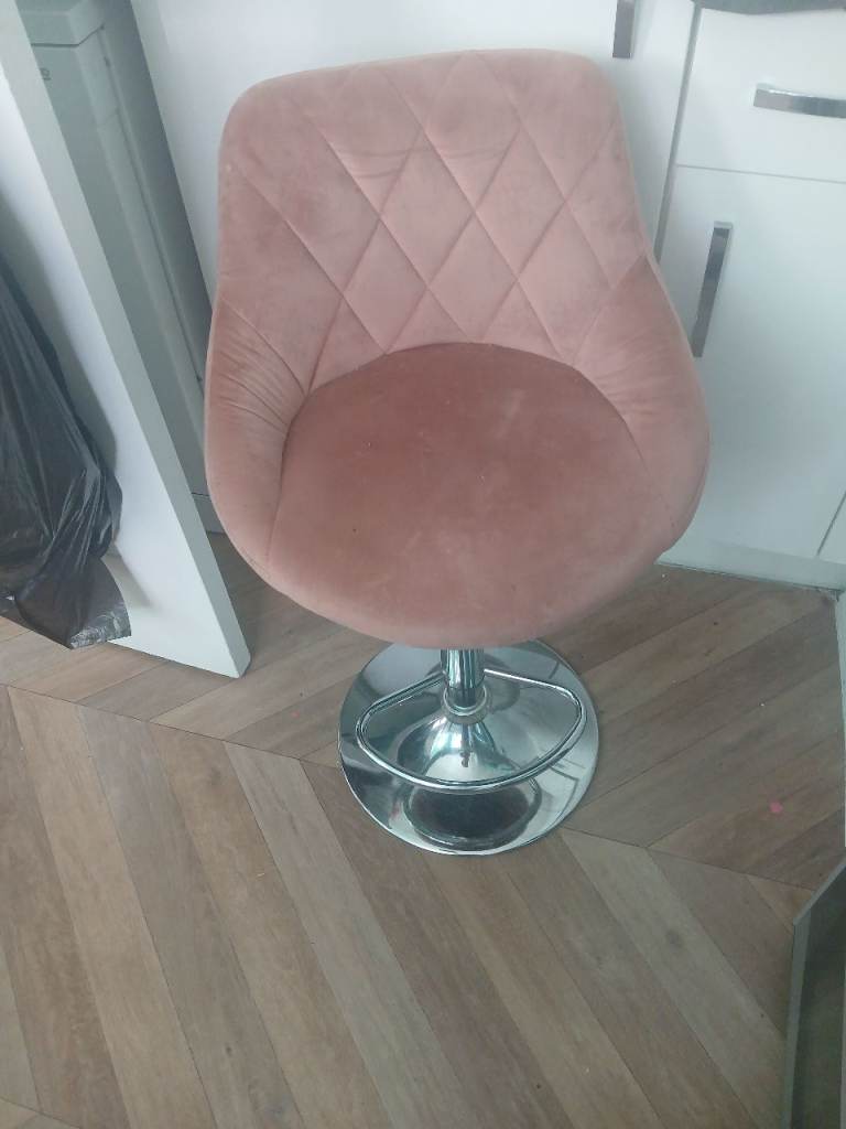 Chair bar grey velvet 