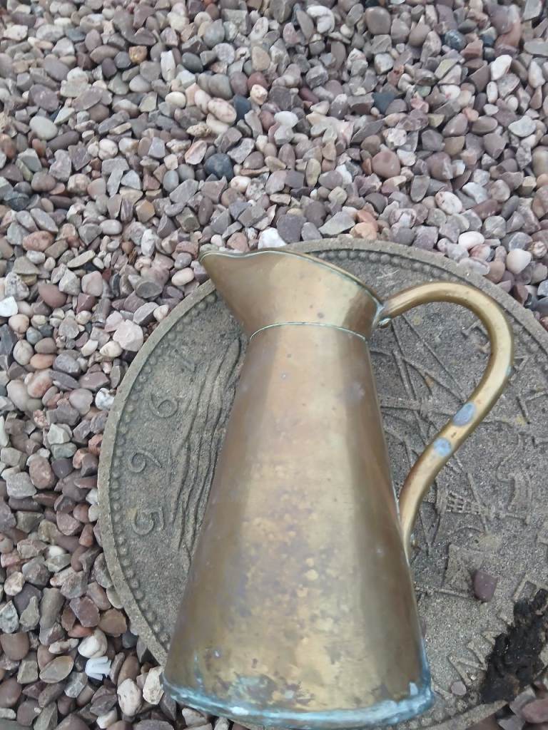 Vintage Brass Jug / Pitcher – Fair Condition