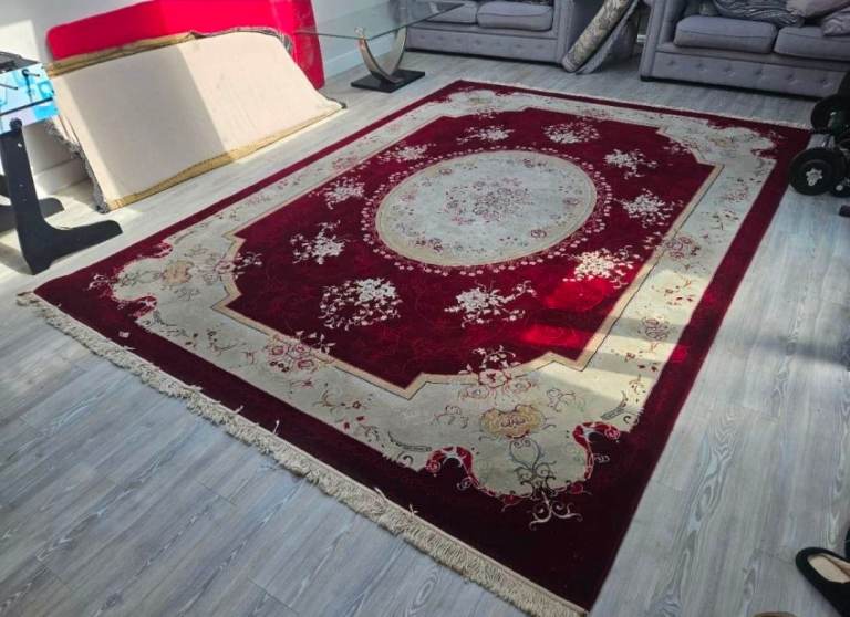 Large Red Traditional Area Rug length 3.5m x width 2.5m– Persian Style Design